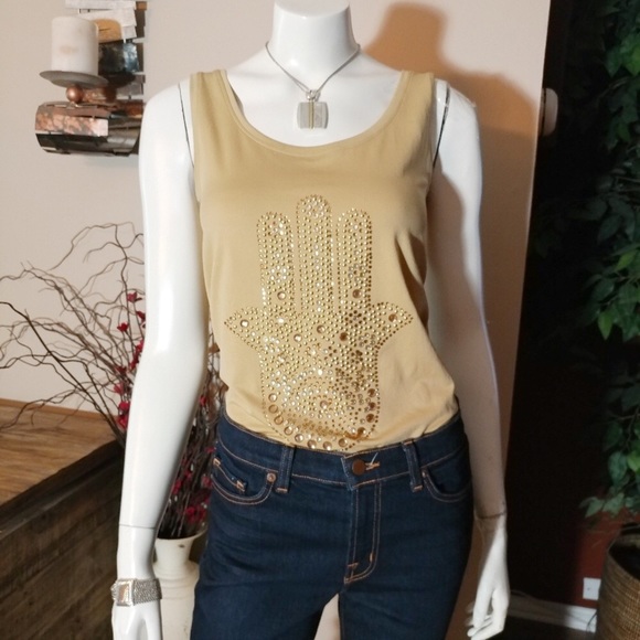 Alberto Makali Hamsa Embellished Top - Picture 1 of 7